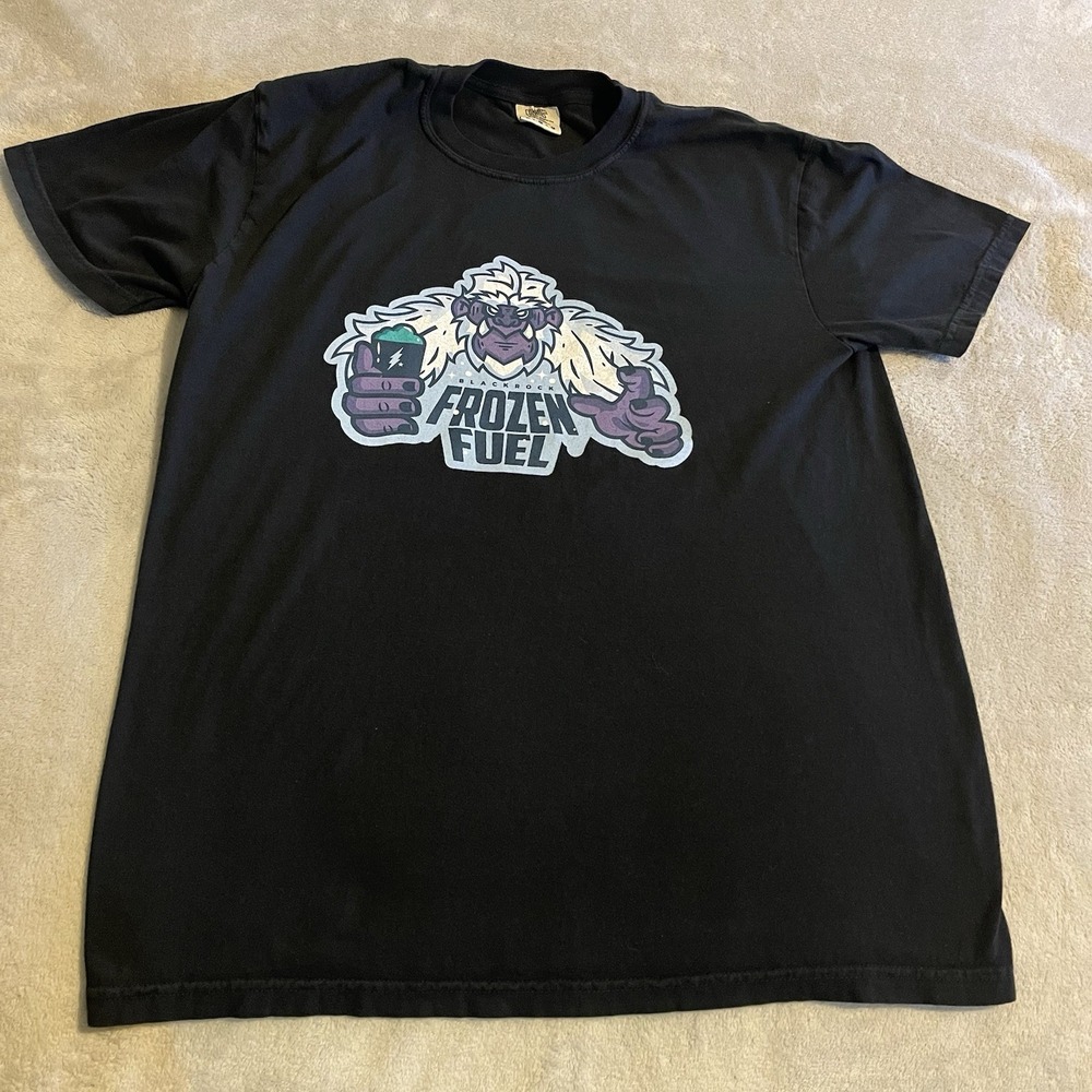 Comfort Colors Shirt Men Large Black Graphic Workout Streetwear Crew Neck Tee
